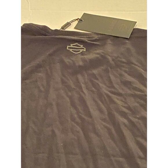 Harley Davidson Women Metallic Embroidered Tee T - Picture 8 of 9
